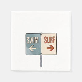 サーフィンカクテルナプキン。マリブ結婚ス スタンダードカクテルナプキン