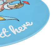 サーフィンカッコいいポーラークマとカクテルマンガ カッティングボード (角)