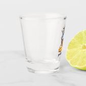 サーフィンカッコいいポーラークマとカクテルマンガ ショットグラス (左)