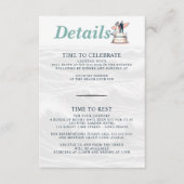 サーフィンカップルウェディング エンクロージャーカード (正面)