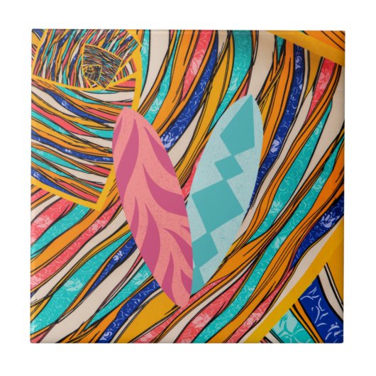 サーフィンカラフル冒険 タイル (正面)