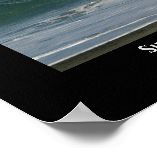 サーフィンカリフォルニアコーストデザインポスター ポスター (角)