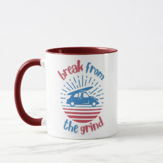 サーフィンカーのコーヒーマグ マグカップ