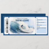 サーフィンギフト券テンプレート 招待状 (正面/裏面)