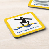 サーフィンギフト、サーファーのサーフボードカスタム上 コースター (左側)