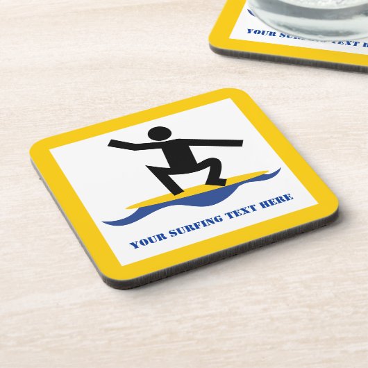 サーフィンギフト、サーファーのサーフボードカスタム上 コースター (左側)