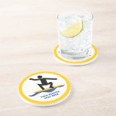 サーフィンギフト、サーファーのサーフボードカスタム上 コースター (側面)