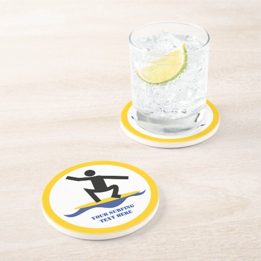 サーフィンギフト、サーファーのサーフボードカスタム上 コースター (側面)