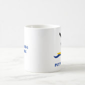 サーフィンギフト、サーファーのサーフボードカスタム上 コーヒーマグカップ (中央)