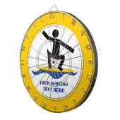 サーフィンギフト、サーファーのサーフボードカスタム上 ダーツボード (正面右)