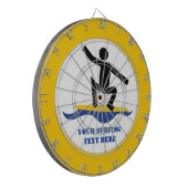 サーフィンギフト、サーファーのサーフボードカスタム上 ダーツボード (正面左)