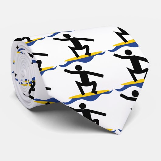 サーフィンギフト、サーファーのサーフボードカスタム上 ネクタイ (ロール)