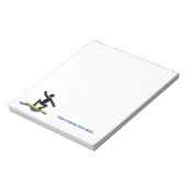 サーフィンギフト、サーファーのサーフボードカスタム上 ノートパッド (回転)