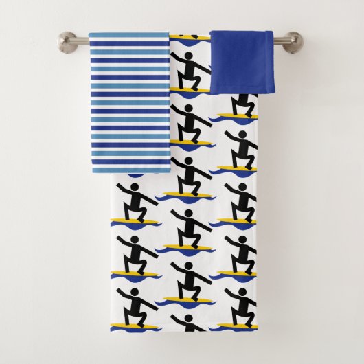 サーフィンギフト、サーファーのサーフボードカスタム上 バスタオルセット (インサイチュ)