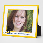 サーフィンギフト、サーファーのサーフボードカスタム上 フォトプラーク (側面)