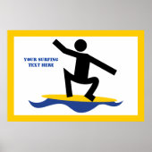 サーフィンギフト、サーファーのサーフボードカスタム上 ポスター (正面)