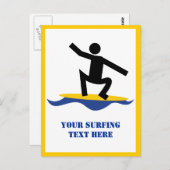 サーフィンギフト、サーファーのサーフボードカスタム上 ポストカード (正面/裏面)