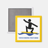 サーフィンギフト、サーファーのサーフボードカスタム上 マグネット (正面/裏面)