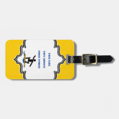 サーフィンギフト、サーファーのサーフボードカスタム上 ラゲッジタグ (正面横)