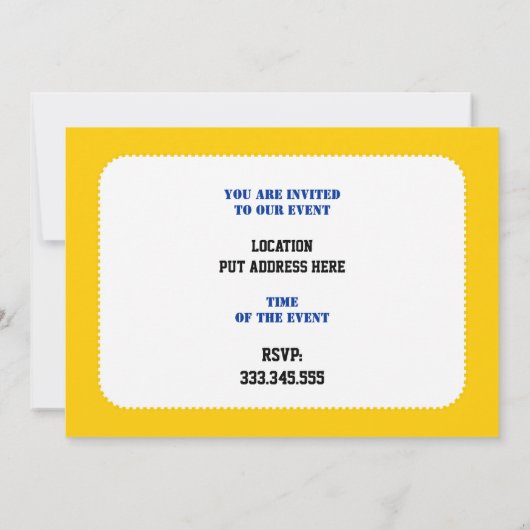 サーフィンギフト、サーファーのサーフボードカスタム上 招待状 (裏面)