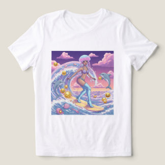 サーフィンクラゲクイーンティー🌊🧜 ‍ ♀️ トライブレンドＴシャツ
