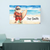 サーフィンクリスマスイン7月サンタクロースビーチ 横断幕 (トレードショー)