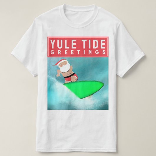 サーフィンクリスマス Tシャツ (デザイン正面)