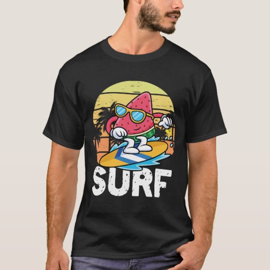 サーフィンクールスイカ Tシャツ (正面)