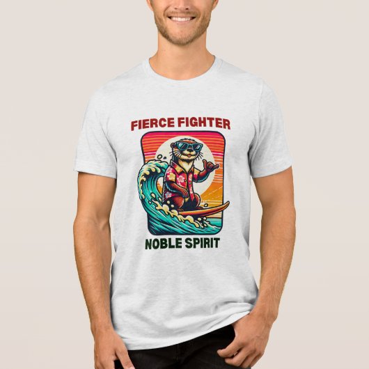 サーフィンクールハワイアンのOtter トライブレンドＴシャツ (正面)