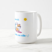 サーフィンクール子犬サングラスをかぶった コーヒーマグカップ (正面右)