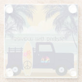 サーフィンコースター ガラスコースター (裏面)