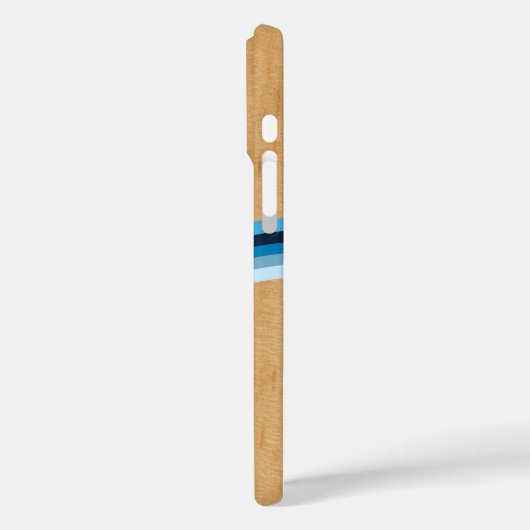 サーフィンサファフェイクリウッドハワイアンサーフボードブルー Case-Mate iPhoneケース (裏面 / 左)