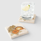 サーフィンサファリハワイアンアイランドティキバーコースター ストーンコースター (横)