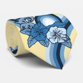 サーフィンサファリハワイアンハイビスカス両面印刷 ネクタイ (ロール)