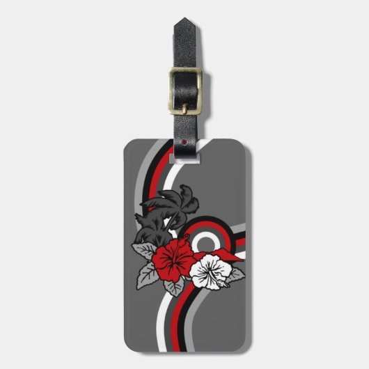サーフィンサファリハワイアンラゲッジタグ ラゲッジタグ (正面縦)