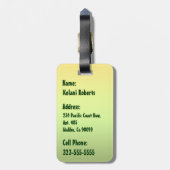 サーフィンサファリハワイアンレトロラゲッジタグ ラゲッジタグ (裏面縦)