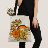 サーフィンサファリヴィンテージハワイアンビーチバッグ トートバッグ (クローズアップ)