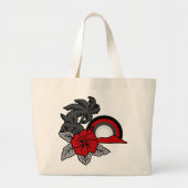 サーフィンサファリヴィンテージハワイアンビーチバッグ ラージトートバッグ (正面)