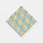 サーフィンサマーサーフボードサマー誕生日 スタンダードランチョンナプキン (角)