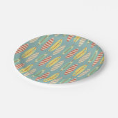 サーフィンサマーサーフボードサマー誕生日 ペーパープレート (アングル)