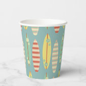 サーフィンサマーレトロサーフボードサマー 紙コップ (裏面)