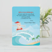 サーフィンサンタクリスマスカード シーズンカード (スタンド正面)