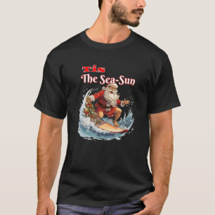 サーフィンサンタクローステザシーサンプレミアム Tシャツ