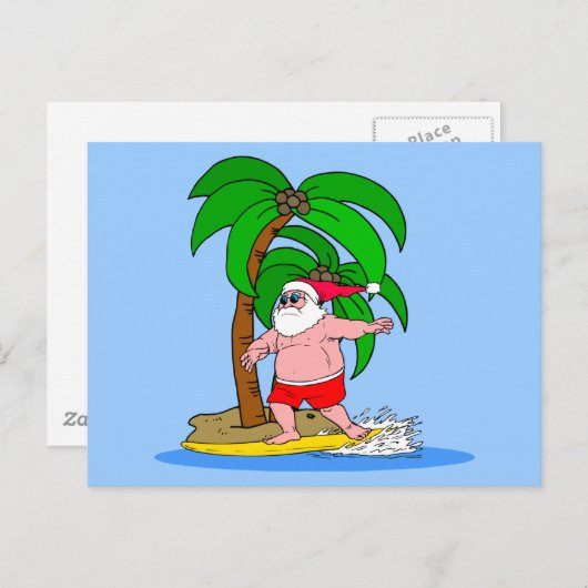 サーフィンサンタクロース シーズンポストカード (正面/裏面)
