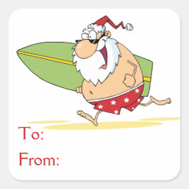 サーフィンサンタクロース スクエアシール