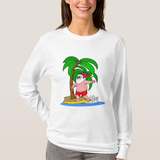 サーフィンサンタクロース Tシャツ (正面)