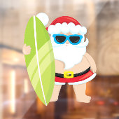 サーフィンサンタハワイの熱帯夏季クリスマス ウィンドウサイン (シート2)