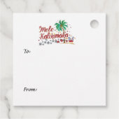 サーフィンサンタハワイアンプレゼントラベル フェイバータグ (裏面)