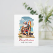 サーフィンサンタビーチクリスマス シーズンポストカード (スタンド正面)