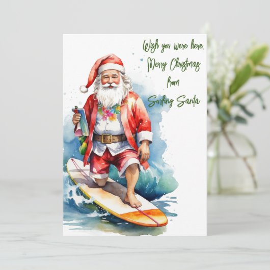 サーフィンサンタフラットホリデーカード シーズンカード (スタンド正面)